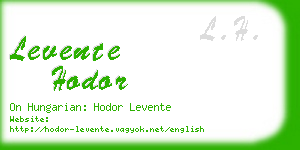 levente hodor business card